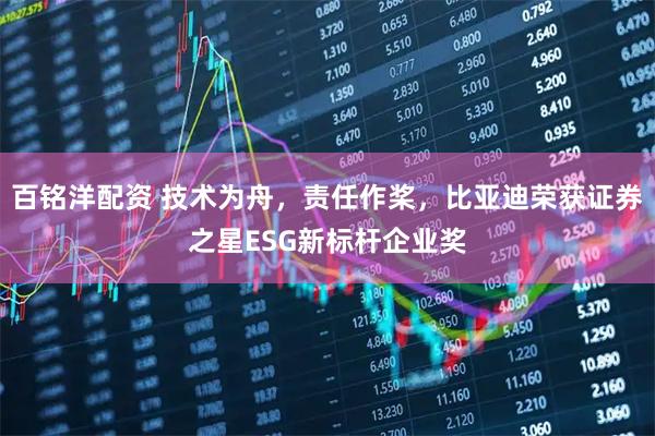 百铭洋配资 技术为舟，责任作桨，比亚迪荣获证券之星ESG新标杆企业奖
