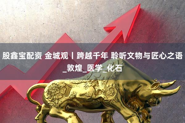 股鑫宝配资 金城观丨跨越千年 聆听文物与匠心之语_敦煌_医学_化石